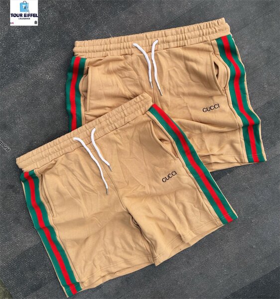 Shorts Beige à Rayures