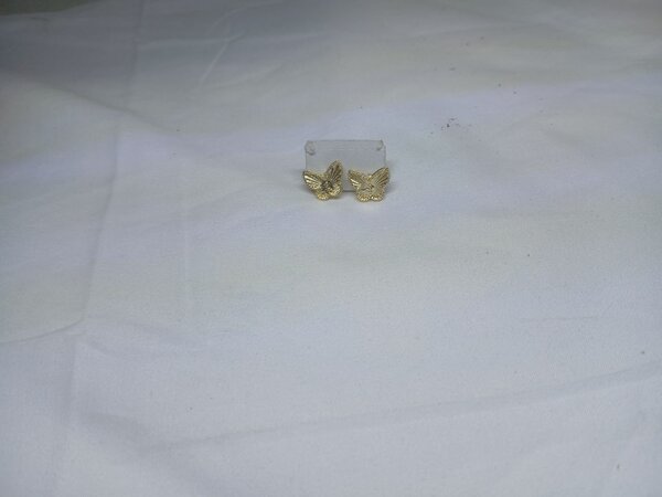 Boucles d'oreilles papillon dorées