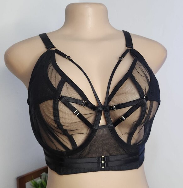 Women's Black Crossover Balconette Bra(NEW)