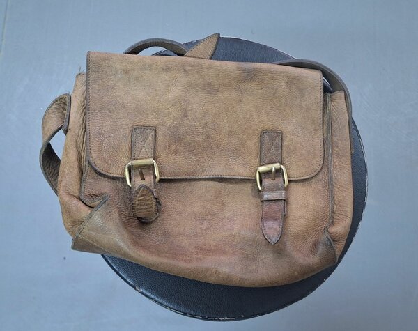 Authentic brown leather bag