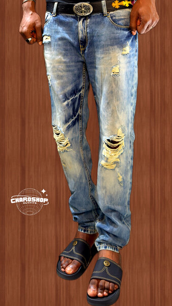 Jeans déchirés tendance homme