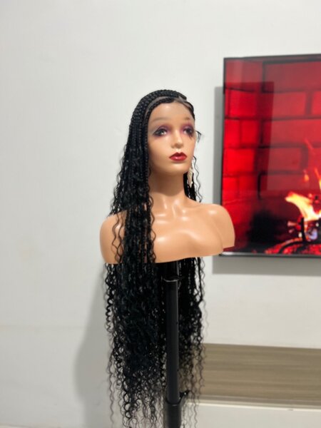 Perruque Tressée Longue Ondulée