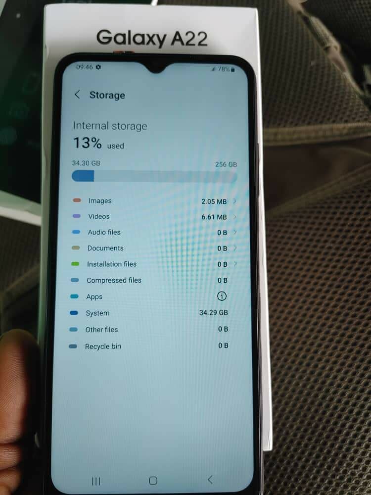 Galaxy A22 5G 256gb dual sim fresh in box 5000mAh capacity v