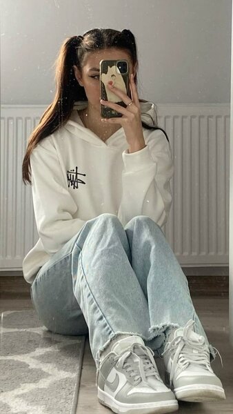 Hoodie Unisexe Blanc Style Urbain