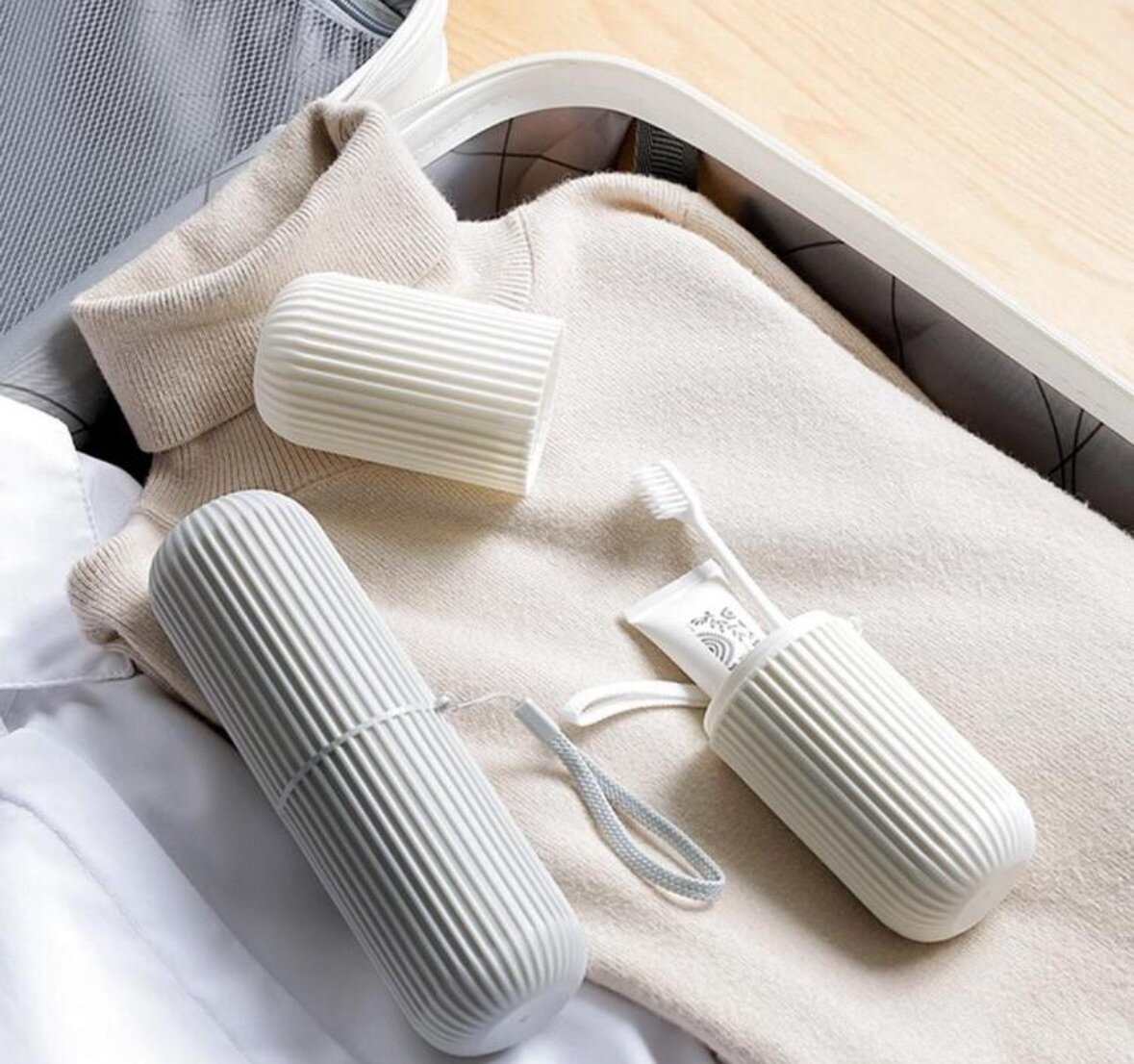 Travel mouthwash cup