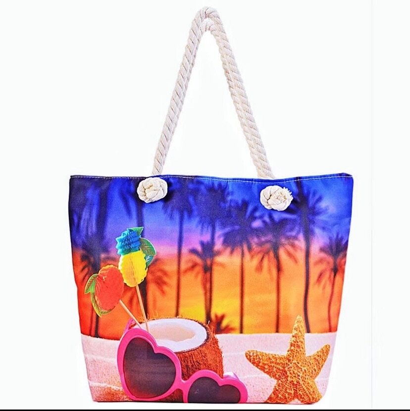 Summer design tote bag