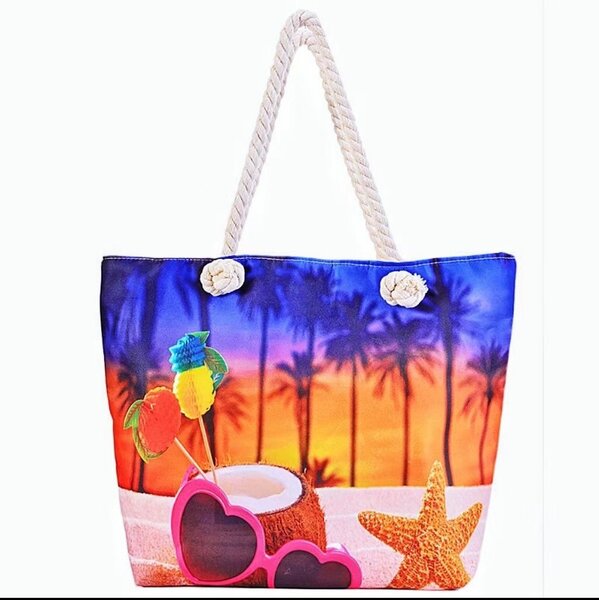 Summer design tote bag