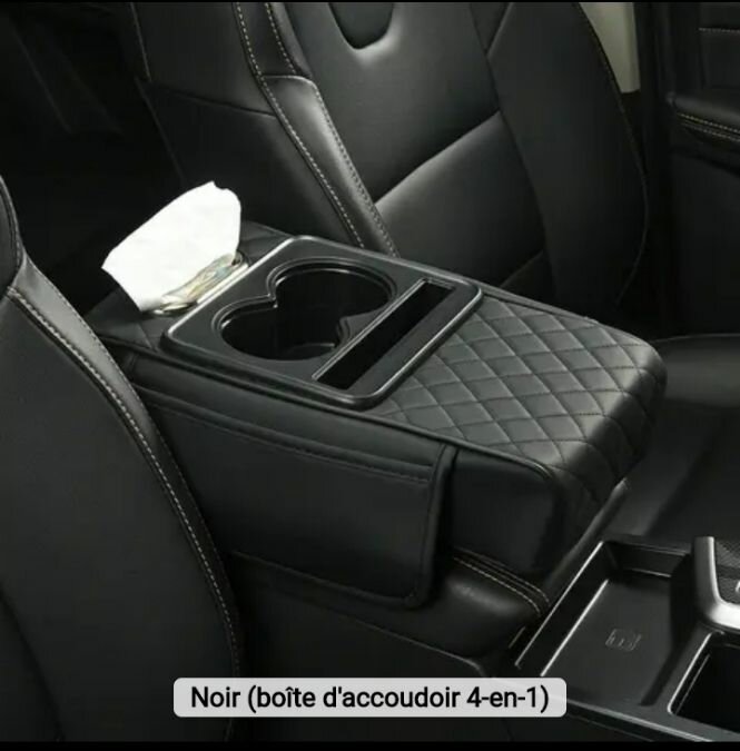 Boîte d'accoudoir de voiture 4-en-1