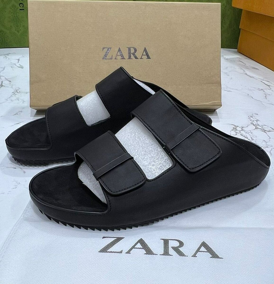 Solid branded slippers