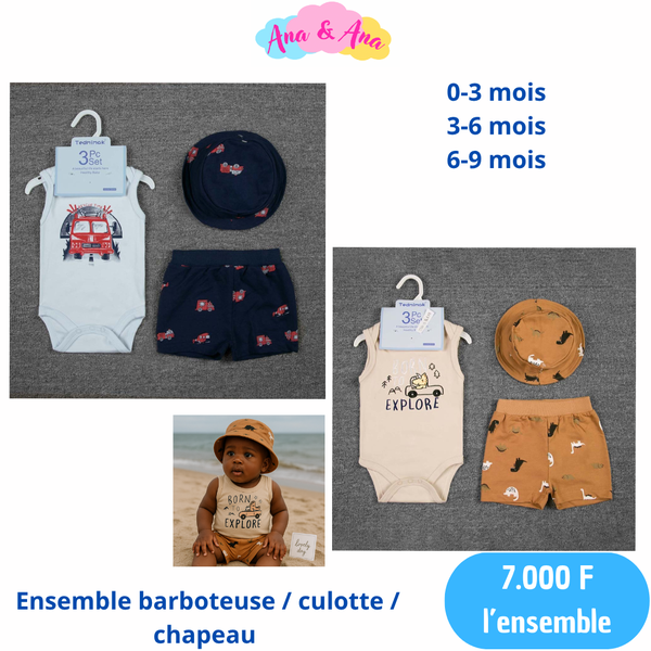 Ensemble bébé 3 pièces mignon