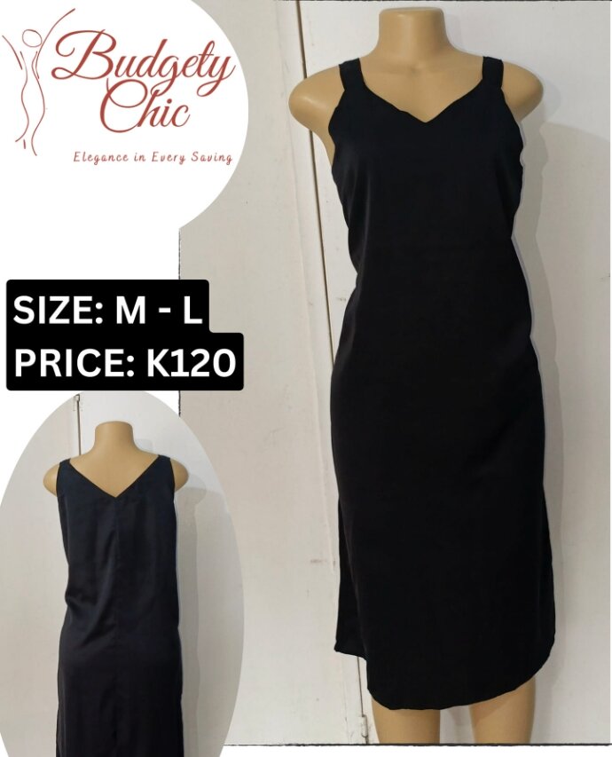 Chic women's dress color black size: m -l 