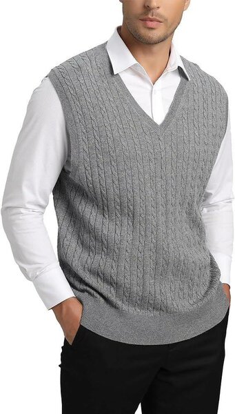 Pull sans manches en laine