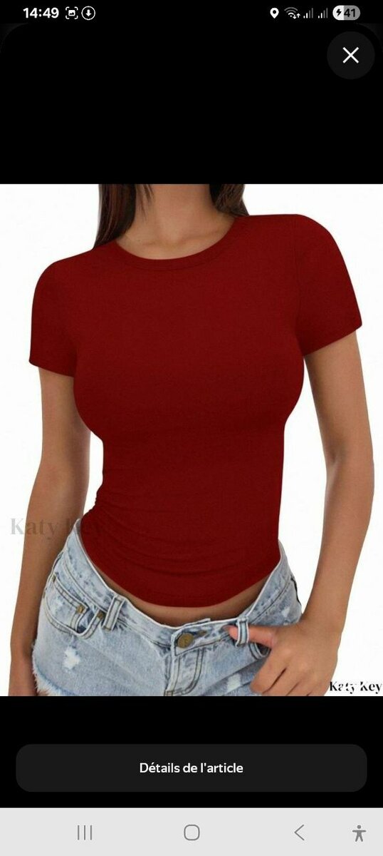 T-shirt moulant décontracté