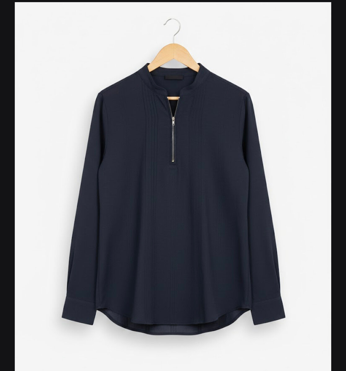 Chemise élégante à fermeture éclair