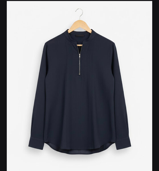 Chemise élégante à fermeture éclair