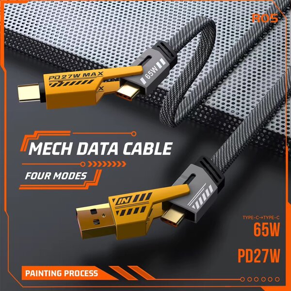 Câble USB-C 65W 4en1