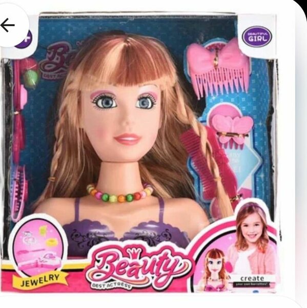 Tête de poupée pour fille, tête de poupée pour la coiffure