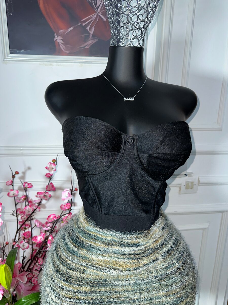 Bustier noir élégant