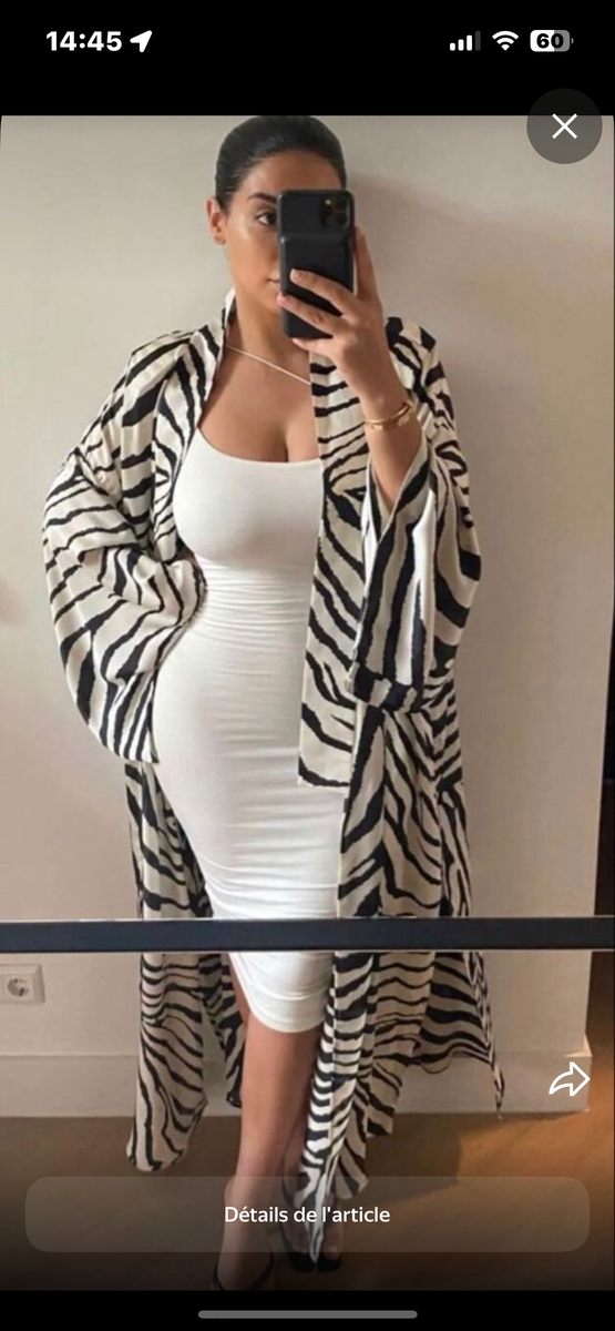 Robe Longue avec Kimono Elegant