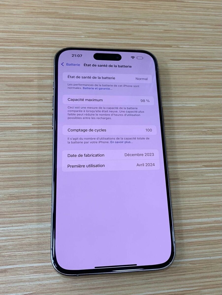 *15 PRO MAX 256GIGA MESSAGE ÉC