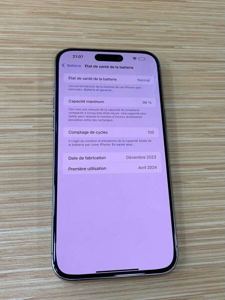 *15 PRO MAX 256GIGA MESSAGE ÉC