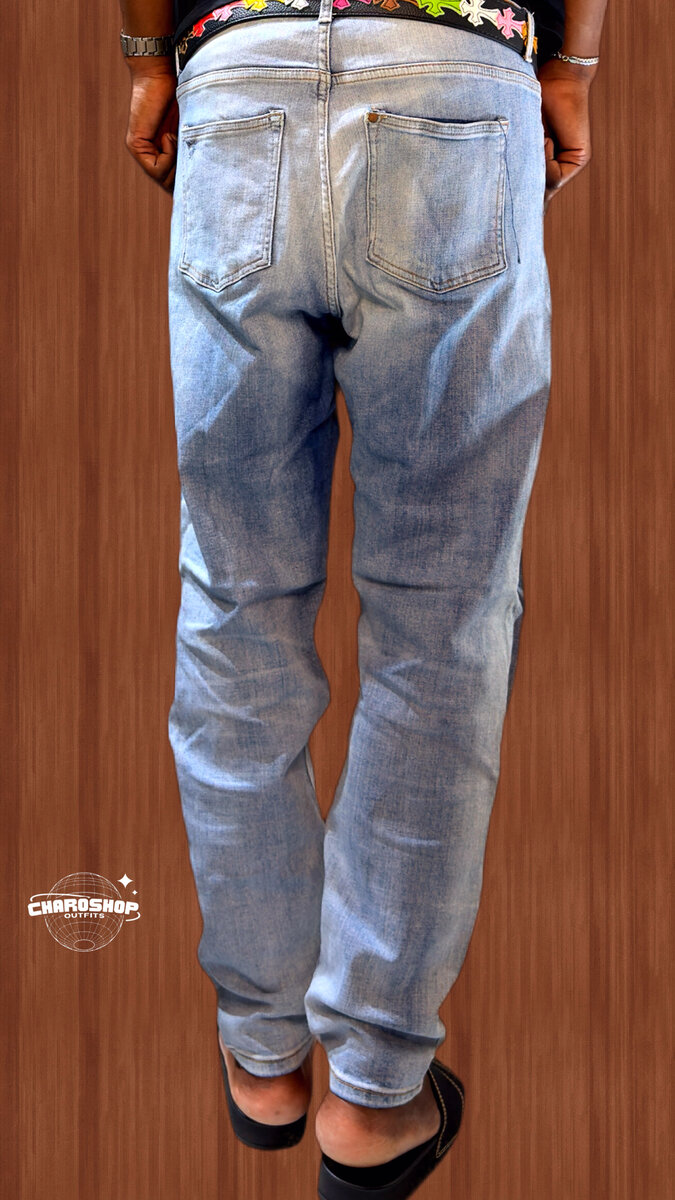 Jeans décontractés délavés homme