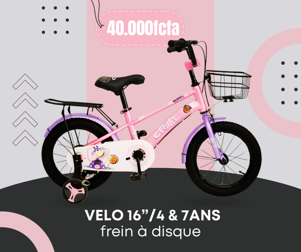 Vélo Enfant 16'' Rose
