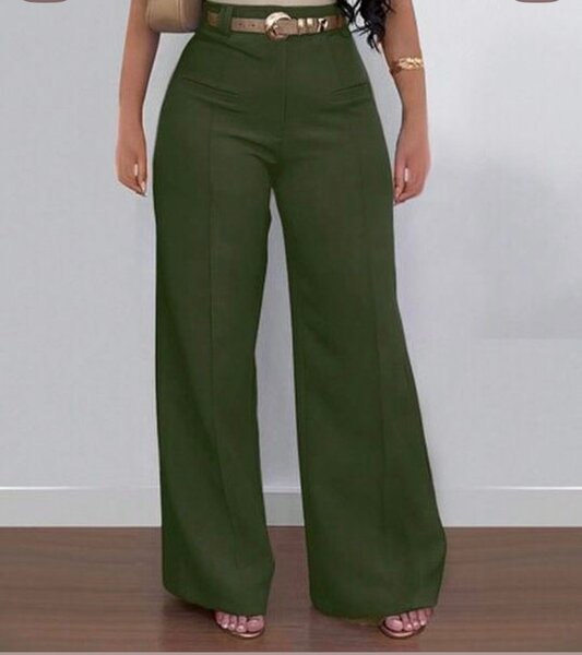 High-Waist Wide-Leg Trousers