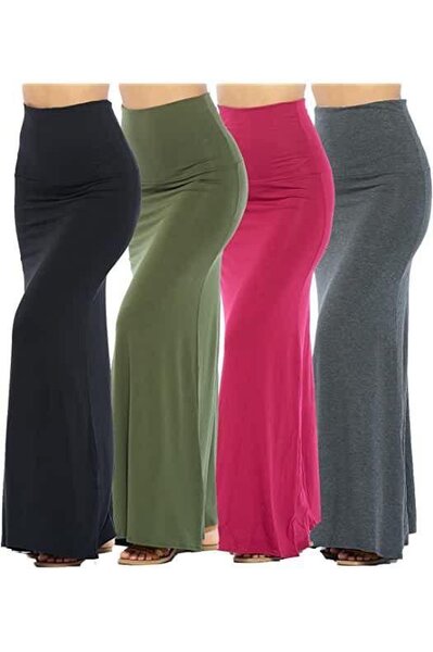 Jupe longue taille haute