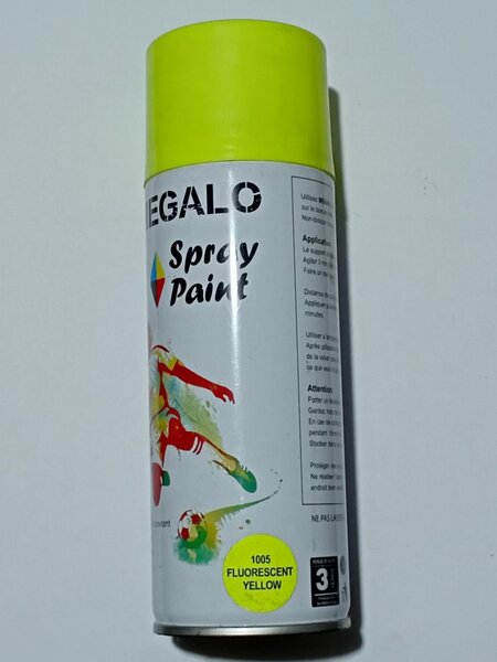 Peinture en spray jaune fluorescent