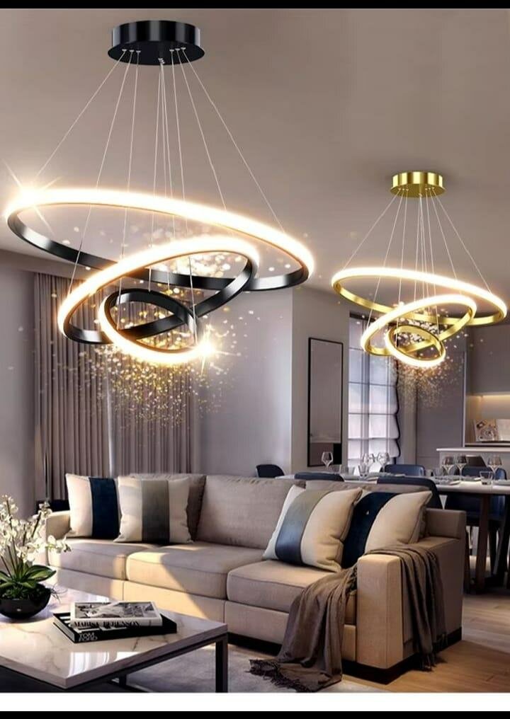 Modern Round Ring Led Lustre Chandeliers