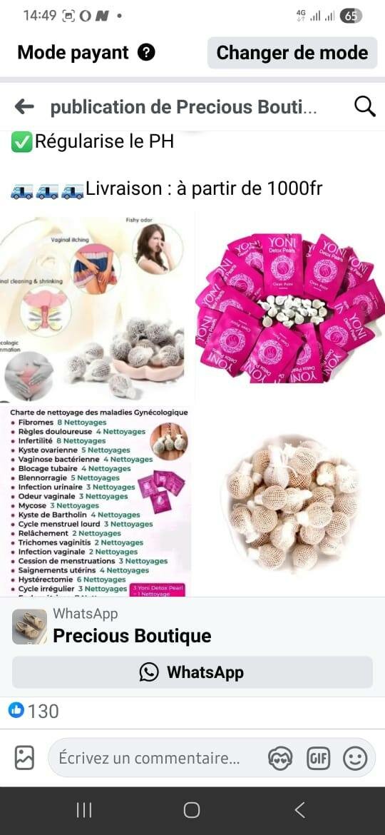 Perles Détox Yoni pour Femme