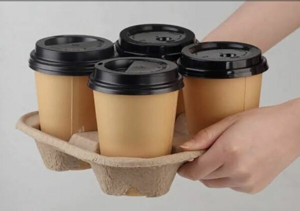 Porte-gobelets en papier kraft biodégradable