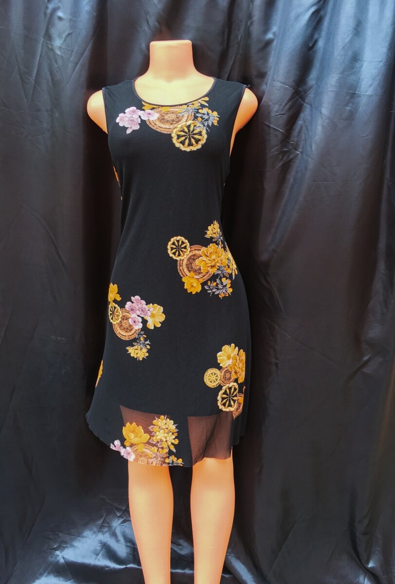 Black floral dress