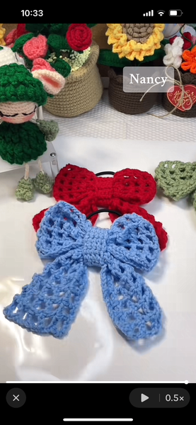 Chouchou au crochet élégants