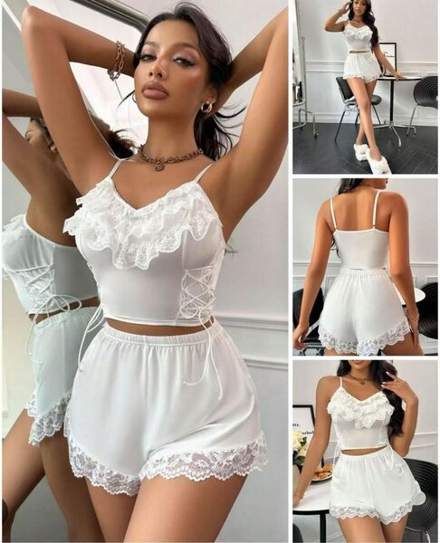 Ensemble Pyjama Dentelle Femme