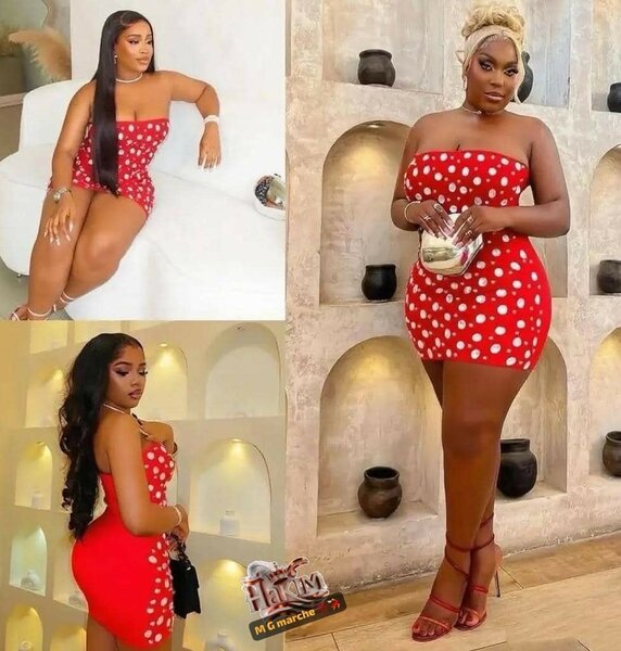Robe Bandeau Courte à Pois