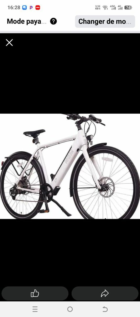 Vélo électrique NCM urbain