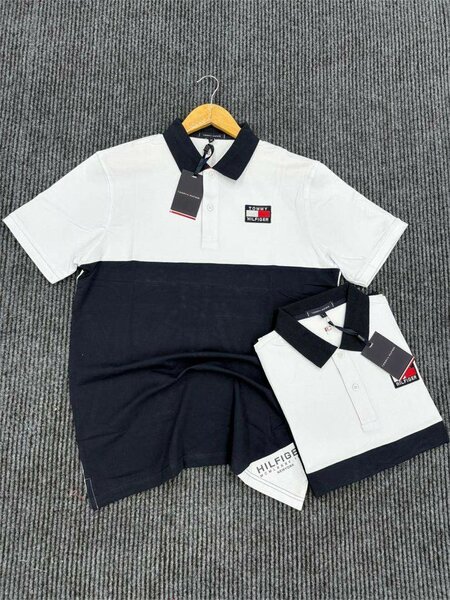 Polo Homme Bicolore Élégant