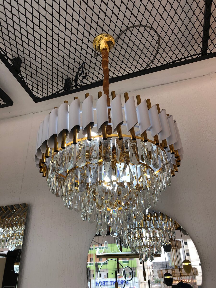 Luminaire suspension moderne en cristal