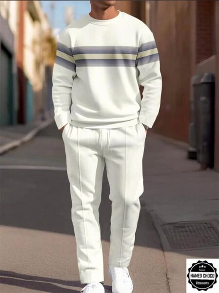 Survêtement homme rayé élégant