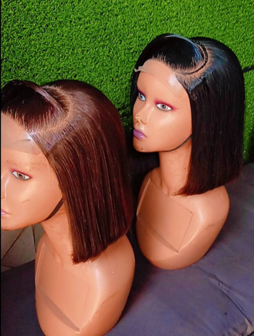 Bob wigs with a 3part closure 