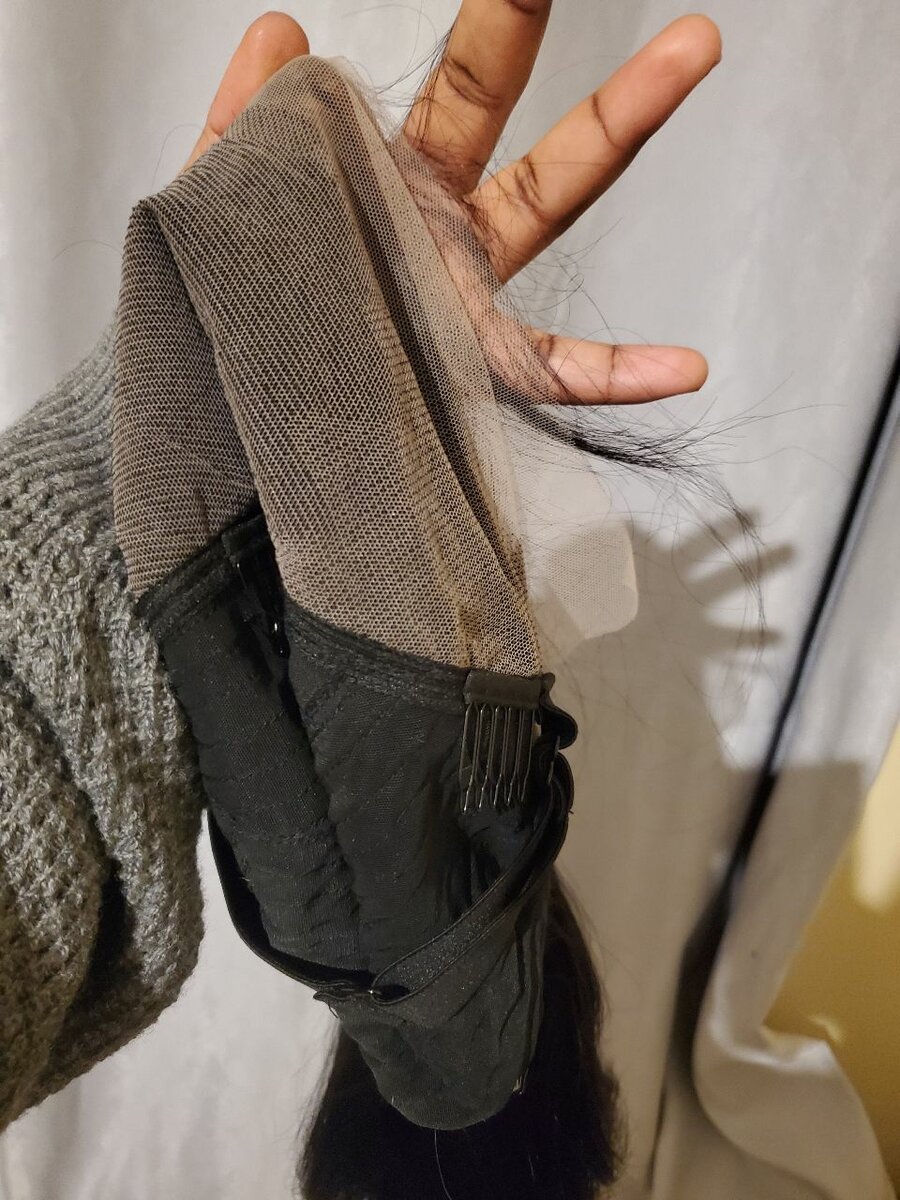 14 inches Mongolian single drawn ear to ear full lace wig