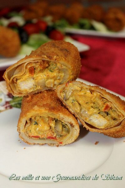 Crêpe panée au poulet+fromage