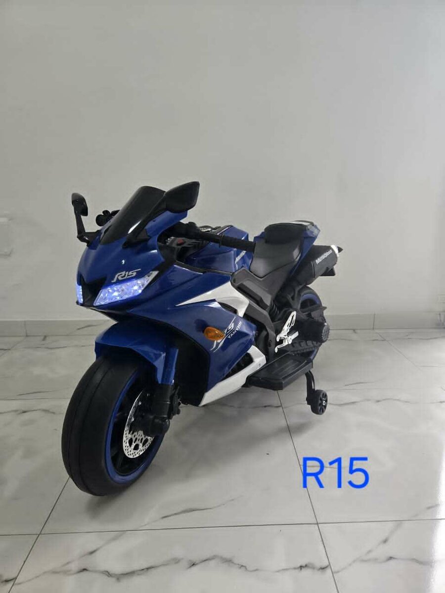 Moto électrique enfant bleue