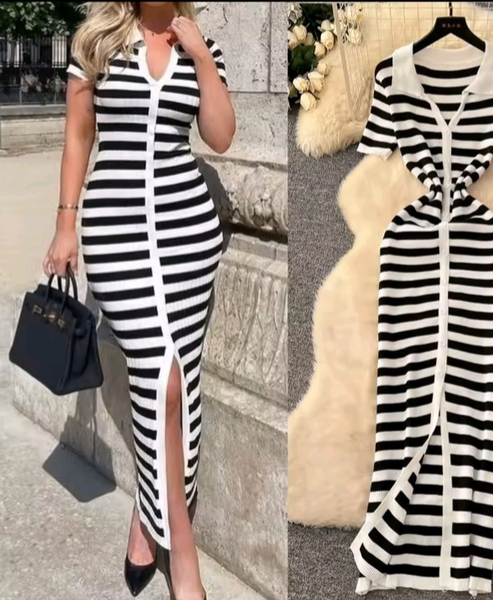 Robe rayée élégante