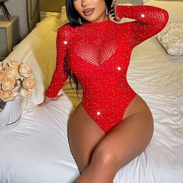 Body à paillettes glamour