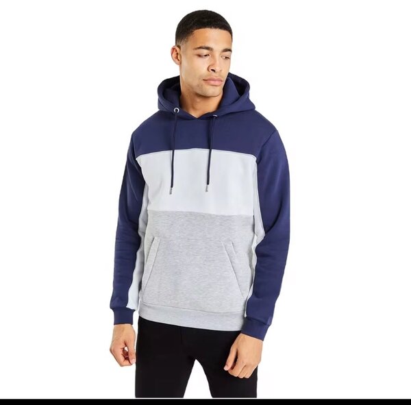 Sweat à capuche bicolore homme