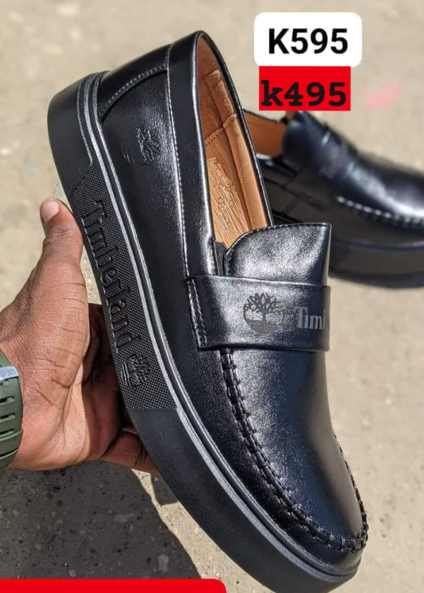 Black Timberland loafers