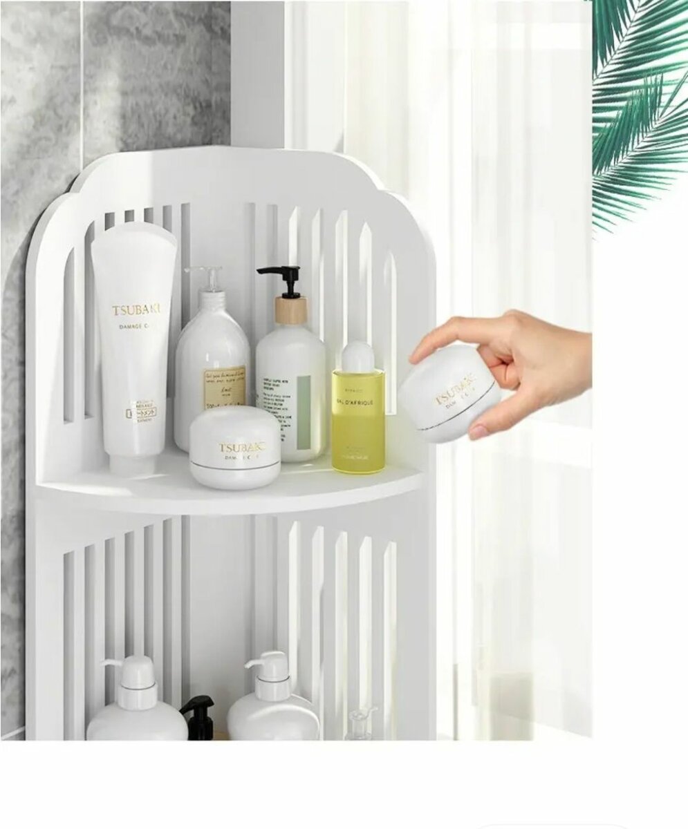 Étagère d'angle de salle de bain